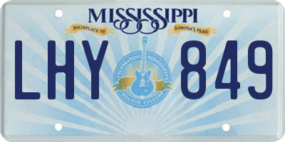 MS license plate LHY849