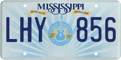 MS license plate LHY856