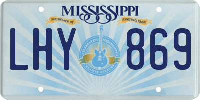 MS license plate LHY869