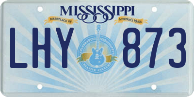 MS license plate LHY873
