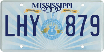 MS license plate LHY879