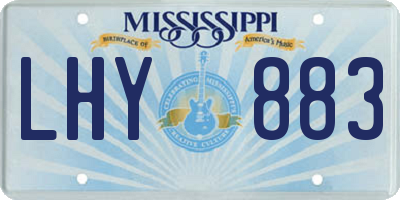 MS license plate LHY883