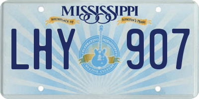 MS license plate LHY907