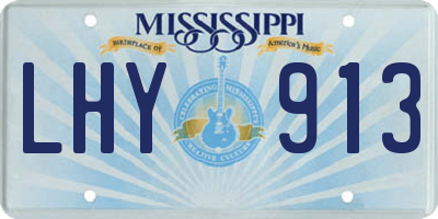 MS license plate LHY913