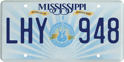 MS license plate LHY948