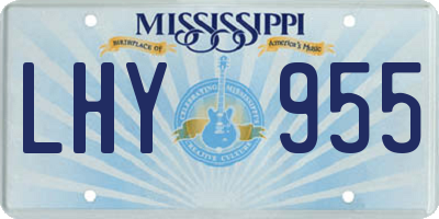 MS license plate LHY955