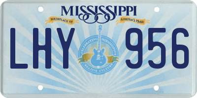 MS license plate LHY956