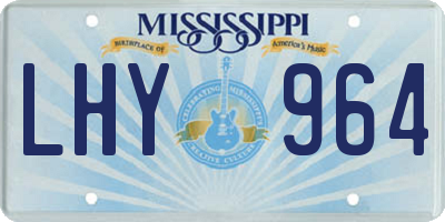 MS license plate LHY964