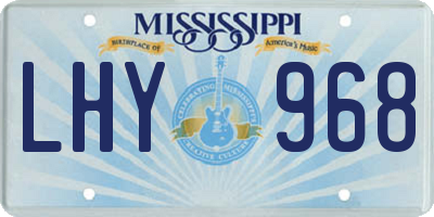 MS license plate LHY968