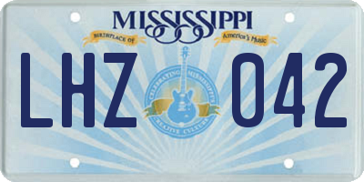 MS license plate LHZ042