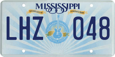 MS license plate LHZ048