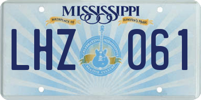 MS license plate LHZ061