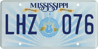 MS license plate LHZ076