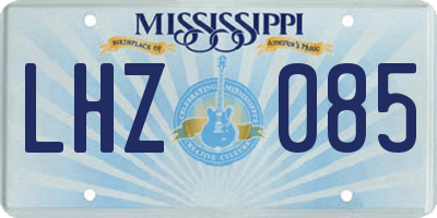 MS license plate LHZ085