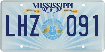 MS license plate LHZ091