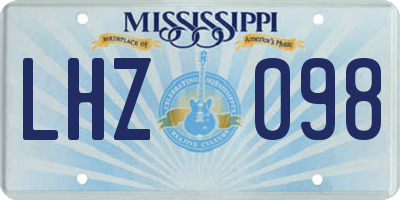 MS license plate LHZ098
