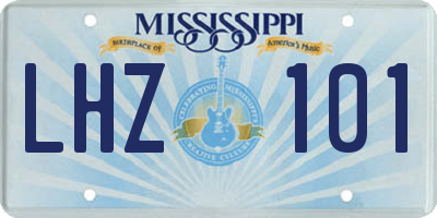 MS license plate LHZ101