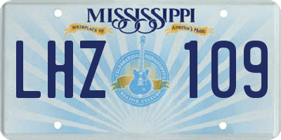 MS license plate LHZ109