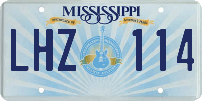 MS license plate LHZ114
