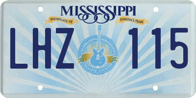 MS license plate LHZ115