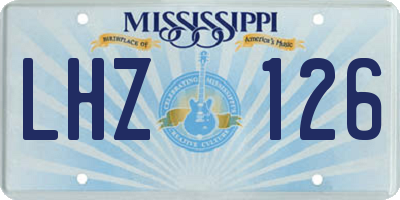 MS license plate LHZ126