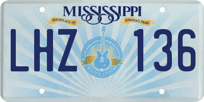 MS license plate LHZ136