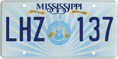 MS license plate LHZ137