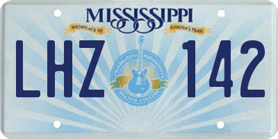 MS license plate LHZ142