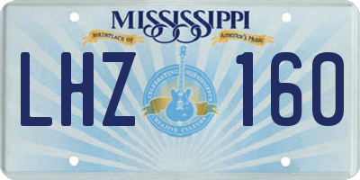 MS license plate LHZ160