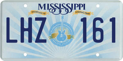 MS license plate LHZ161