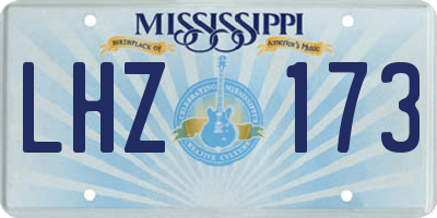 MS license plate LHZ173
