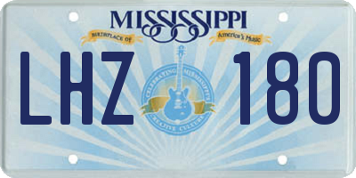 MS license plate LHZ180