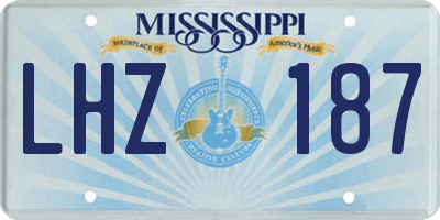 MS license plate LHZ187