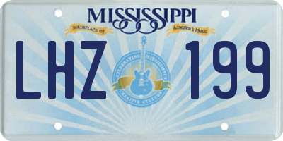 MS license plate LHZ199