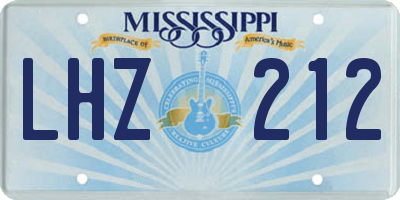 MS license plate LHZ212