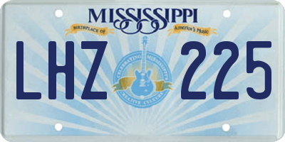 MS license plate LHZ225
