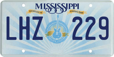 MS license plate LHZ229
