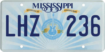 MS license plate LHZ236