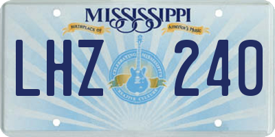 MS license plate LHZ240
