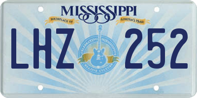 MS license plate LHZ252