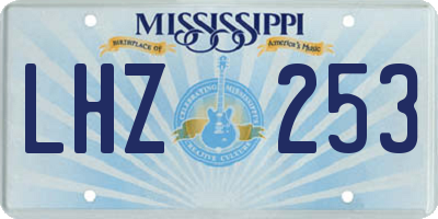 MS license plate LHZ253