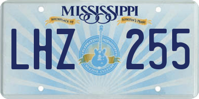 MS license plate LHZ255
