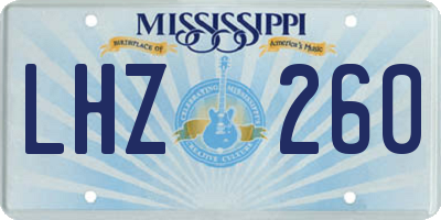 MS license plate LHZ260