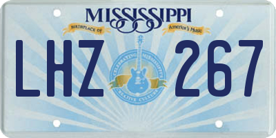 MS license plate LHZ267