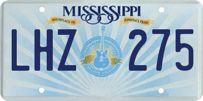 MS license plate LHZ275