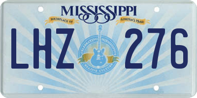 MS license plate LHZ276
