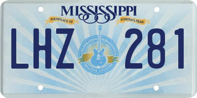 MS license plate LHZ281