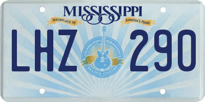 MS license plate LHZ290