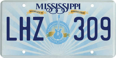 MS license plate LHZ309