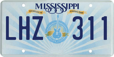 MS license plate LHZ311